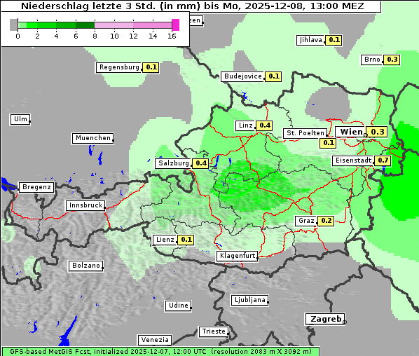 Niederschlag, 8. 12. 2025