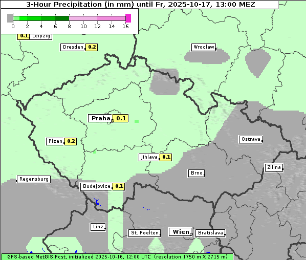 Niederschlag, 17. 10. 2025