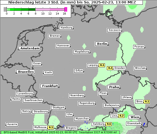 Niederschlag, 23. 2. 2025