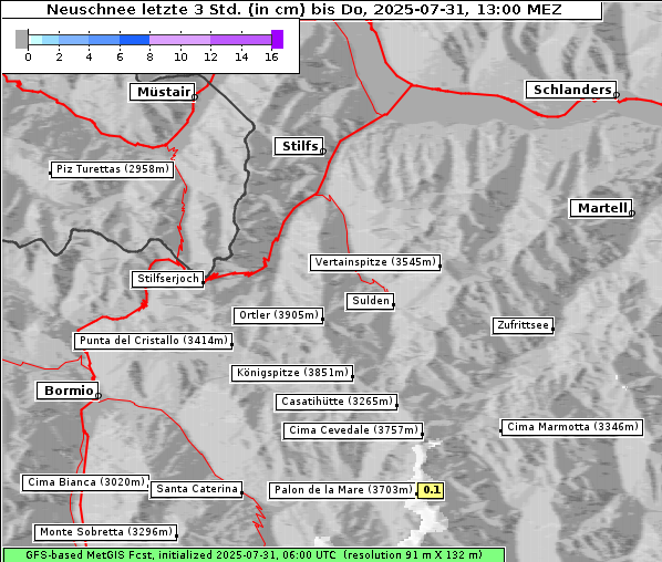 Neuschnee, 31. 7. 2025