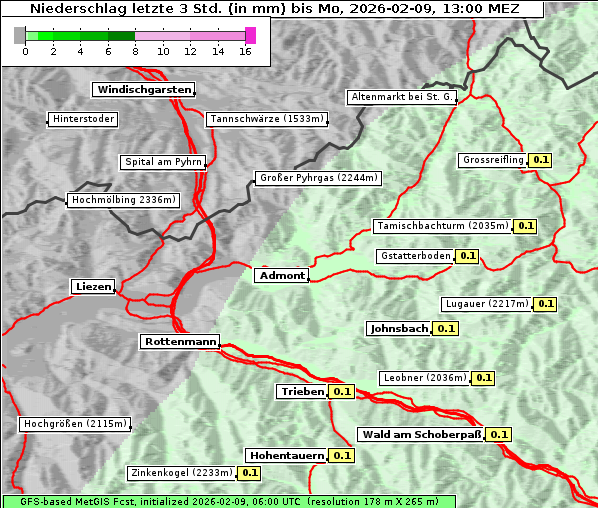 Niederschlag, 9. 2. 2026