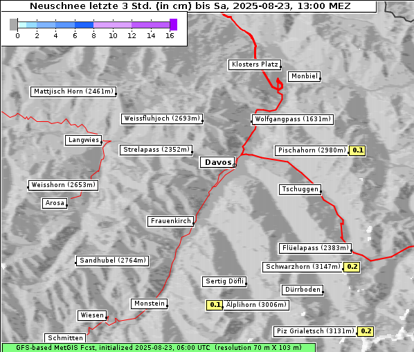 Neuschnee, 23. 8. 2025