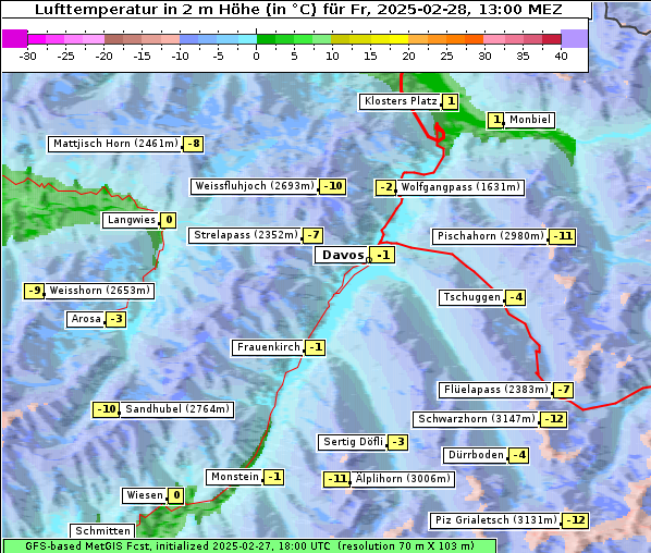 Temperatur, 28. 2. 2025