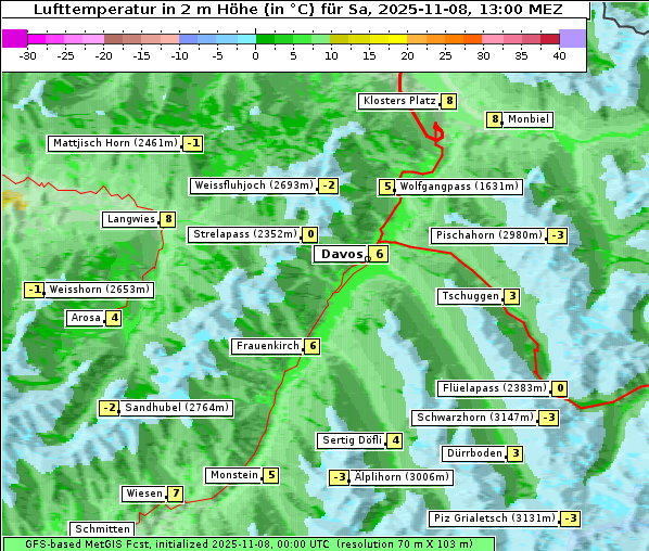 Temperatur, 8. 11. 2025