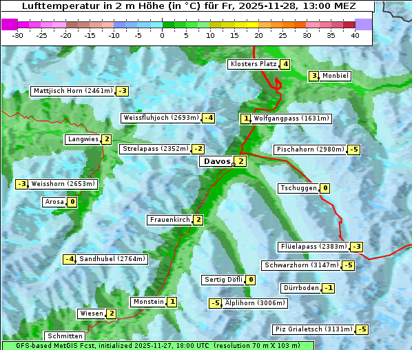 Temperatur, 28. 11. 2025
