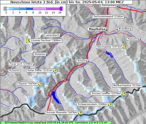 Neuschnee, 4. 5. 2025