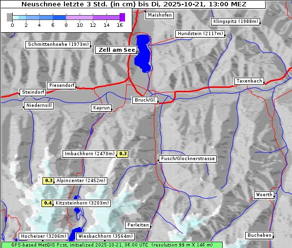 Neuschnee, 21. 10. 2025