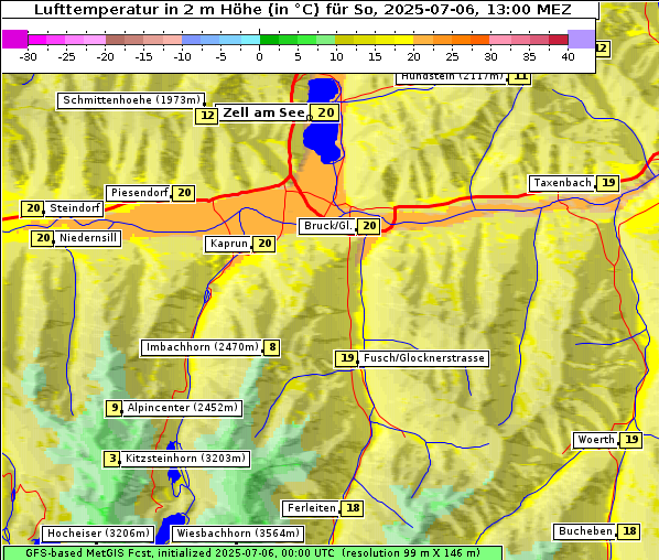 Temperatur, 6. 7. 2025