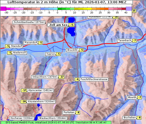 Temperatur, 7. 1. 2026