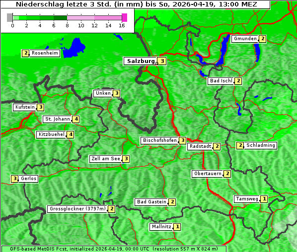 Niederschlag, 19. 4. 2026