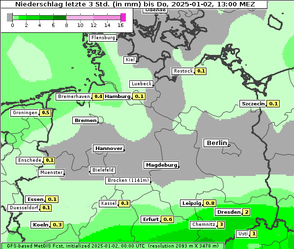 Niederschlag, 2. 1. 2025