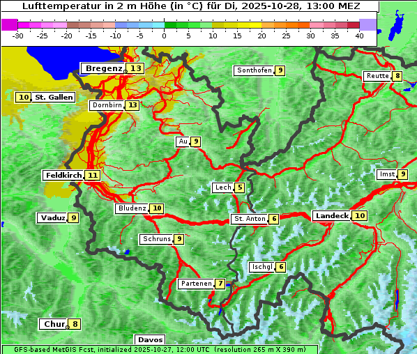 Temperatur, 28. 10. 2025