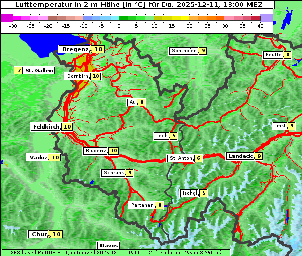 Temperatur, 11. 12. 2025