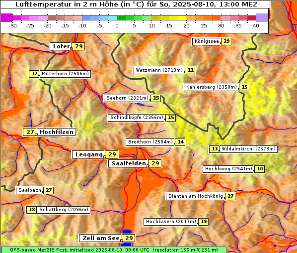 Temperatur, 10. 8. 2025
