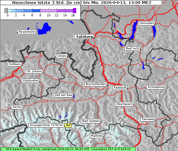 Neuschnee, 13. 4. 2026