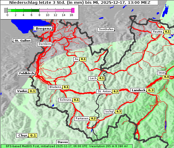 Niederschlag, 17. 12. 2025