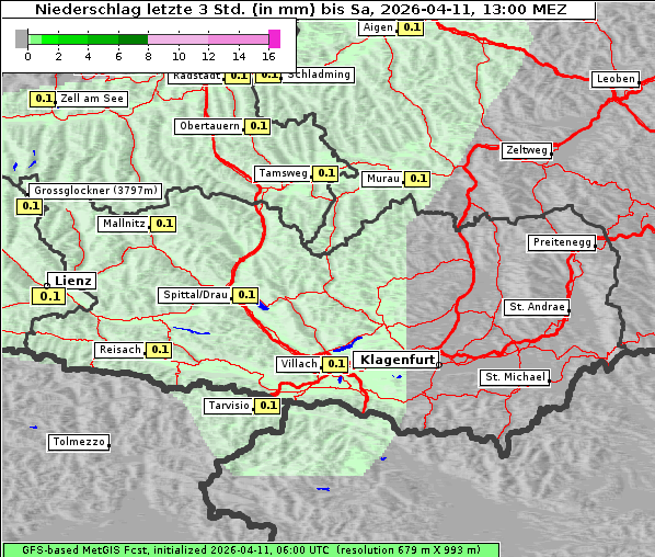 Niederschlag, 11. 4. 2026