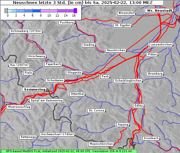 Neuschnee, 22. 2. 2025