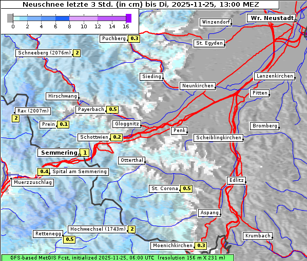 Neuschnee, 25. 11. 2025