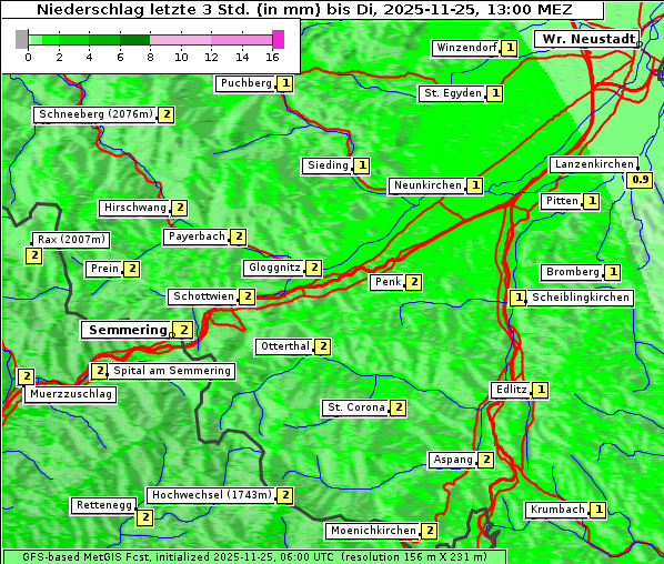 Niederschlag, 25. 11. 2025