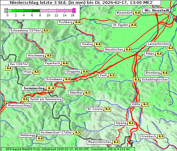 Niederschlag, 17. 2. 2026