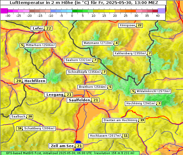 Temperatur, 30. 5. 2025