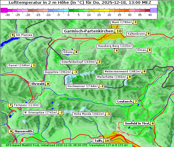 Temperatur, 18. 12. 2025