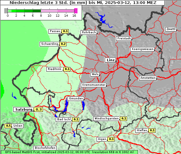 Niederschlag, 12. 3. 2025