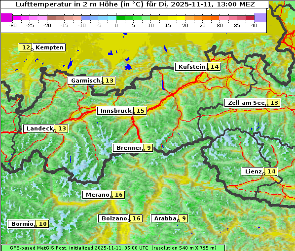 Temperatur, 11. 11. 2025
