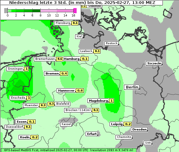 Niederschlag, 27. 2. 2025