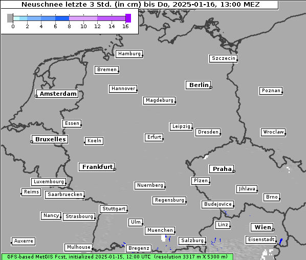 Neuschnee, 16. 1. 2025