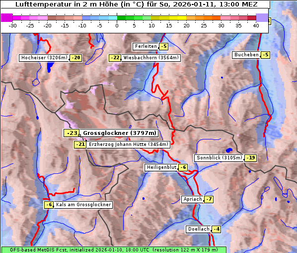 Temperatur, 11. 1. 2026