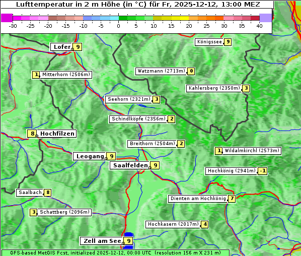 Temperatur, 12. 12. 2025