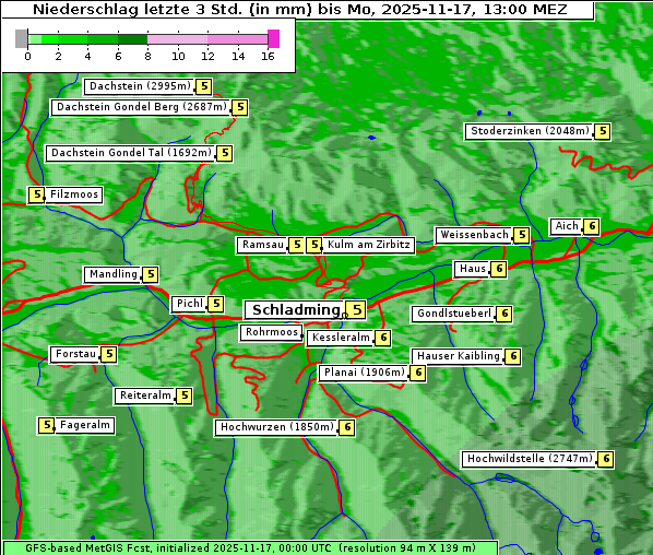 Niederschlag, 17. 11. 2025