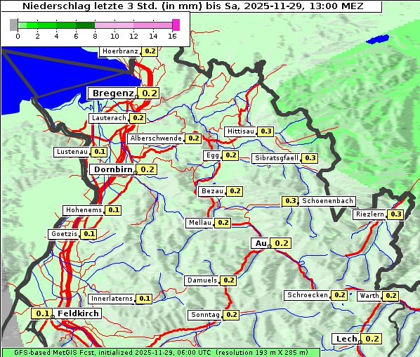 Niederschlag, 29. 11. 2025
