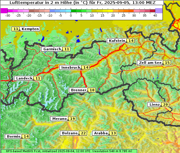 Temperatur, 5. 9. 2025