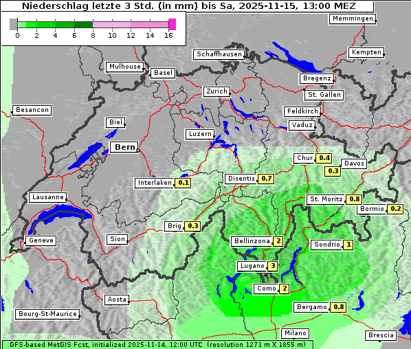 Niederschlag, 15. 11. 2025