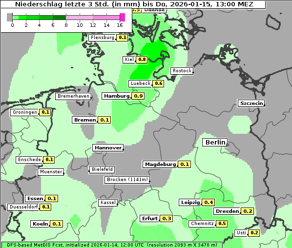 Niederschlag, 15. 1. 2026