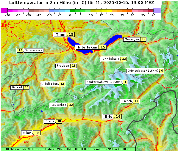 Temperatur, 15. 10. 2025