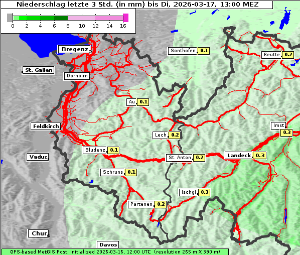 Niederschlag, 17. 3. 2026