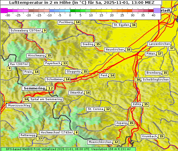 Temperatur, 1. 11. 2025