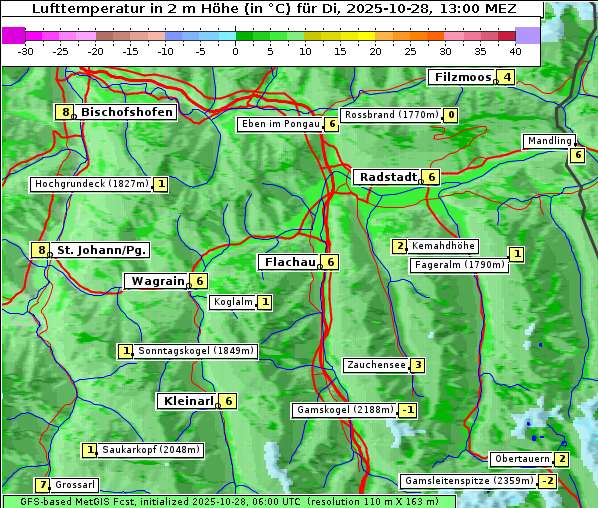 Temperatur, 28. 10. 2025