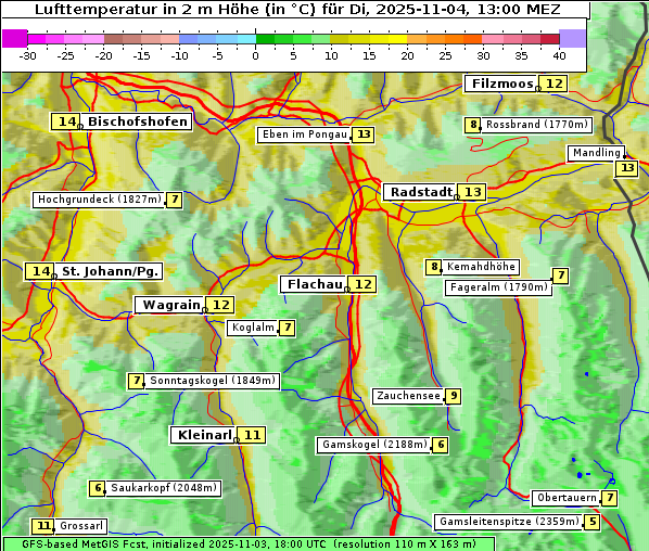 Temperatur, 4. 11. 2025