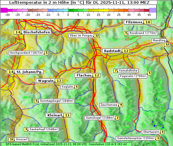 Temperatur, 11. 11. 2025