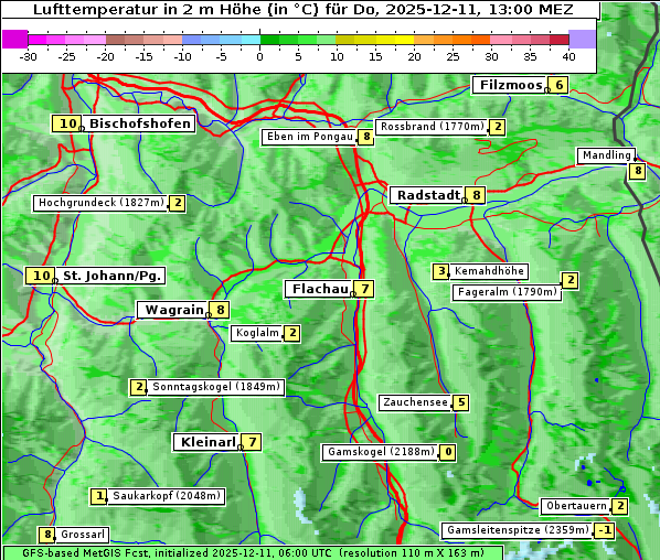 Temperatur, 11. 12. 2025
