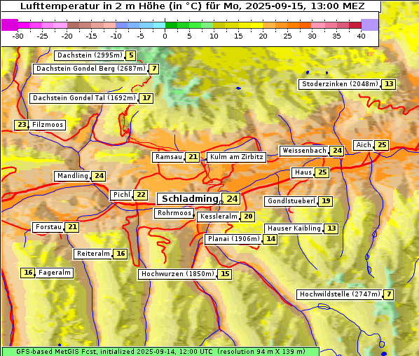 Temperatur, 15. 9. 2025
