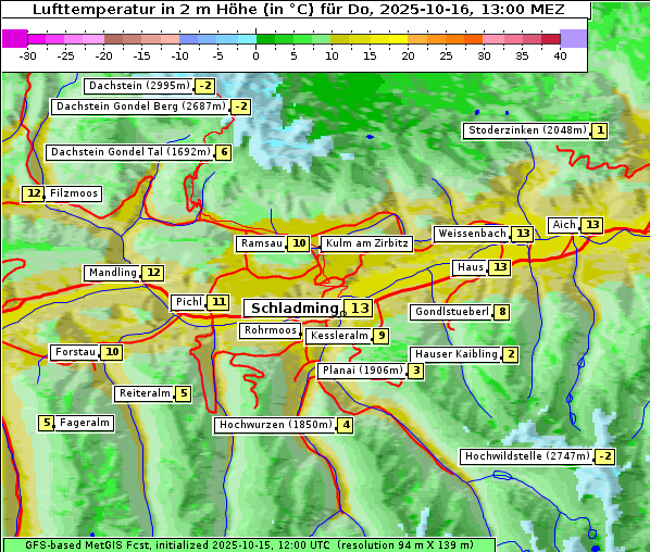 Temperatur, 16. 10. 2025