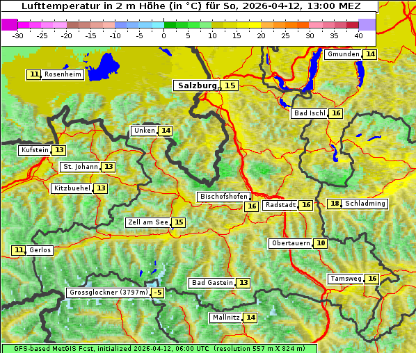 Temperatur, 12. 4. 2026