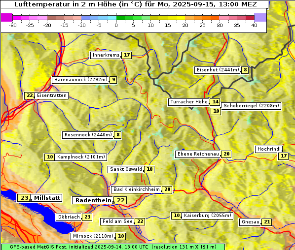 Temperatur, 15. 9. 2025