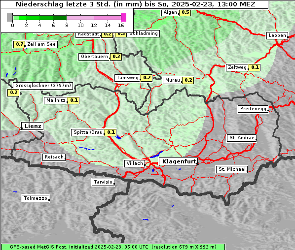 Niederschlag, 23. 2. 2025